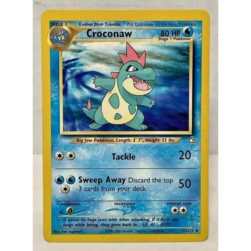 Croconaw 32/111 Unlimited Neo Genesis Pokemon Card WOTC 2000 Vintage‎ NM